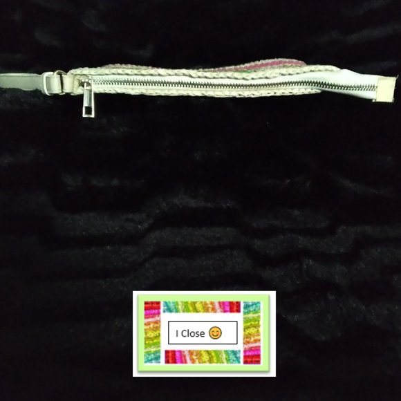 New Women’s Corded Striped Straw Beach Pouch/Wristlet/Wallet Multi-Color Stripes - Picture 12 of 13